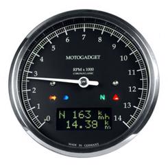 Motogadget ChronoClassic 14 - Analog Omdrejningstæller Med Digital Speedometer